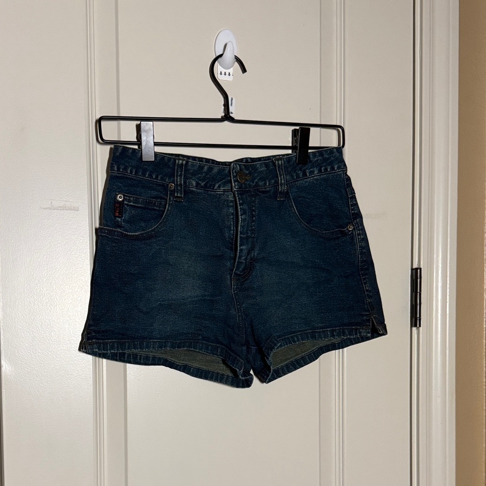 Mudd Dark Blue Jean Shorts for Women